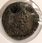 stara moneta 3 Krajcary 1669 kwiat Austria Leopold
