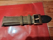 Pasek z wołowej skóry ze sprzączką z litego brązu