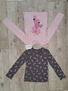 Bluzki/ T-shirty, baletki - 2 pak - rozm 128