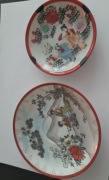 Talerzyki porcelanowe Japonia, eksport, ręcznie malowane