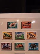 Mongolia 1967 Mi  460-7 dinozaury piękna seria idealna pozyzja
