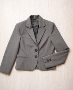 Szara krótka marynarka żakiet z długim rękawem rozmiar S/M dopasowana