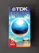 2 x kaseta TDK E-240 EHG 2-pack - NOWA, ZAFOLIOWANA - VHS video
