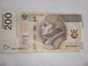 Banknot obiegowy 200 zł BB1888611