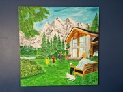 Obraz na płotnie "Spokój" 120 x 120 cm werniksowany