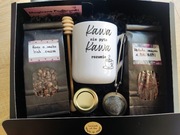 PRO BOX zestaw prezentowy K&H dla Niego Kubek 330 z napisem Kawa nie pyta