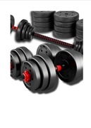 Hantle 2x20kg bitumiczne regulowane Z ŁĄCZNIKIEM zestaw 40kg GRYFY SZTANGA