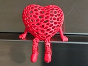 Serce z nogami – dekoracyjna figurka 3D idealne na walentynki