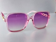 modne clear purple okulary przeciwsłoneczne duże gradientowe filtr UV