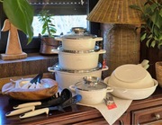 Garnki beżowe komplet