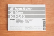 Instrukcja obsługi obiektywu Nikon AF Zoom-Nikkor 28-80 mm f 3,3-5,6 G
