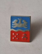 Herb powiat Krapkowicki przypinka pin metaliczna odznaka wpinka
