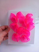 kolczyki neony różowe długie lekkie