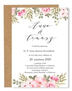 RUSTYKALNE ZAPROSZENIE ŚLUBNE