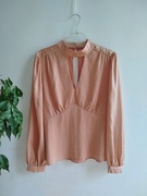 Morelowa elegancka bluzka damska z długimi rękawami River Island 38 M 