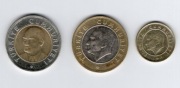1 nowa lira 2006, 1 lira 2011, 10 kuruszy 2009r. Turcja, 3 szt.