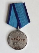 Medal Radziecki "Za Odwagę" ZSRR . Srebra próby 925 wynosi 25,8