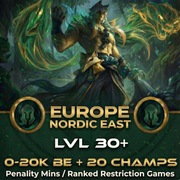 KONTO LOL LEAGUE OF LEGENDS 20 CHAMP 30LVL UNRANKED SMURF RANKED READY EUNE