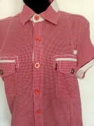 Bluzka koszula biało-czerwona kratka rozmiar L