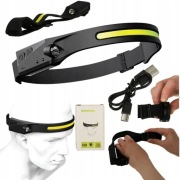 LATARKA CZOŁOWA LED mocna lekka czołówka wodoodporna z czujnikiem ruchu