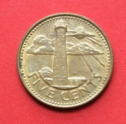 5  Centów  1988  r -     Barbados    Latarnia morska     stan !!!