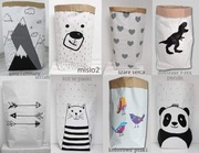 M MAŁY Eko worek na zabawki torba pojemnik do przechowywania