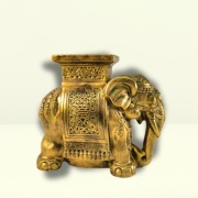 Figura Dekoracyjna - Słoń Podstawka w Stylu Indyjskim