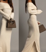 Sukienka sweterkowa długa one size na co dzień 