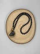 Naszyjnik Tarcza z obsydianem