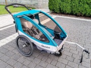 Przyczepka rowerowa Qeridoo Sportrex 2, dla dwójki dzieci.