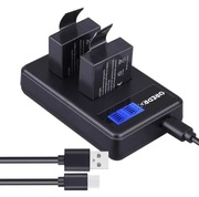 Zestaw do kamer sportowych 2 baterie + ładowarka 