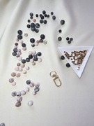 Biżuteryjna smycz do telefonu z jaspisu i hematytu, breloczek gsm S