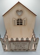 Koszyk, domek, dzień babci, sklejka 