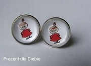 Mała Mi Muminki kolczyki stal sztyfty wkrętki wkręty prezent 