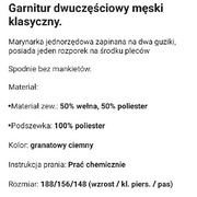 Garnitur duży rozmiar 