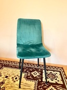 KRZESŁO WELUROWE ZIELONE DO SALONU KUCHNI BIURKA BIURA