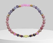 Bransoletka kamienie naturalne ametyst jadeit rodonit hematyt