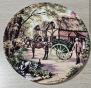 ROYAL DOULTON Talerz ozdobny porcelanowy w pudełku Certyfikat wieś koń 