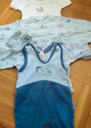 Paczka ciuszków dla chłopczyka 62 śpioszki body kaftaniki