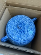 Nowy garnek naczynie żaroodporne HAY Sombremesa biało niebieski ceramika