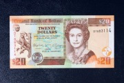 Belize 20 dolarów z 2017 roku UNC