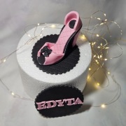 Pantofelek szpilka but cukrowa dekoracja tortu , personalizacja , kobieta 