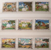 Dzikie zwierzęta na rysunku. Mongolia 