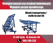 Wynajem WÓZKA TRANSPORTOWEGO/STOLIKA DO PŁYT GK