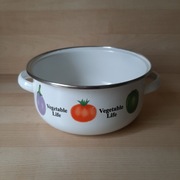 Garnek emaliowany 1L z PRL-U 