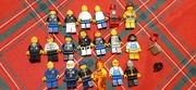 duży zestaw starych figurek lego różne city i inne 19 sztuk