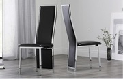 Krzesła Bella Glamour chrom czarne