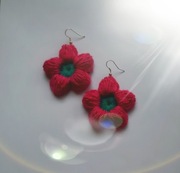 Kolczyki zrobione na szydełku
