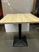 Stół na jednej nodze 90 x 90 płyta 7 szt. kwadratowy dąb sonoma