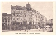Lwów-Plac Maryacki-1918 Reklamy ruch uliczny-STAN!